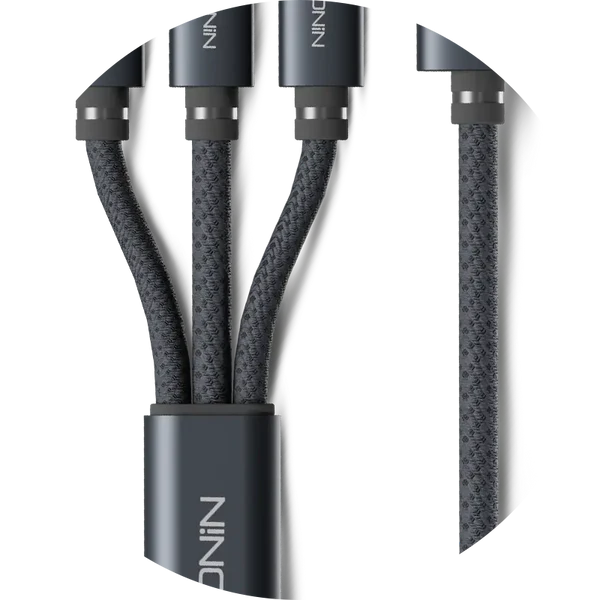 SMASH | R-2015 - 3 in 1 Cable TYPE C-Android-iOS 2.4Amp Braided Shield Cable