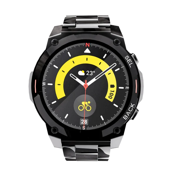 R-011 LUXE Smart Watch Metallic Body | Amoled Display | AOD