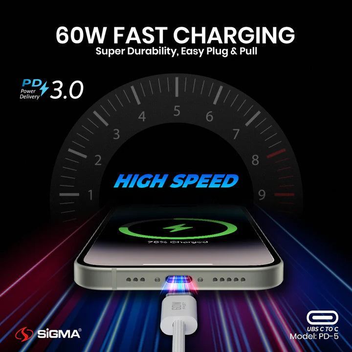 SiGMA 60W PD SERIES CABLE C to C Model: PD-5